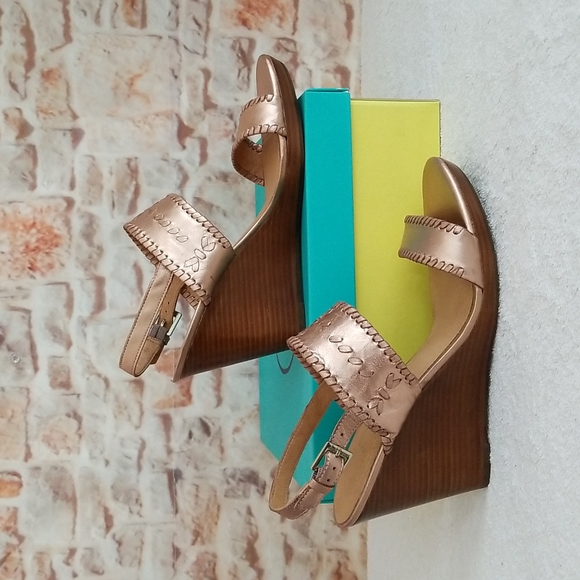 New Jack Rogers Vanessa Stacked Heel Wedge Sandals - Picture 3 of 9